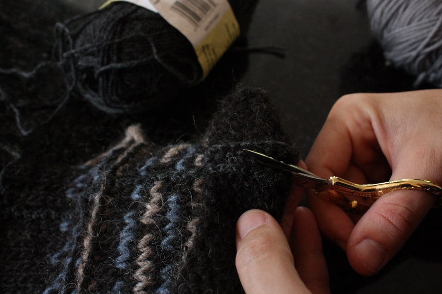 Reinforcing a Steek in Bulky Yarn